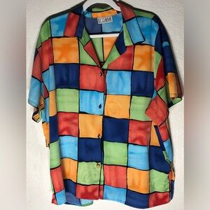 Vintage La Caviar color block shirt size L